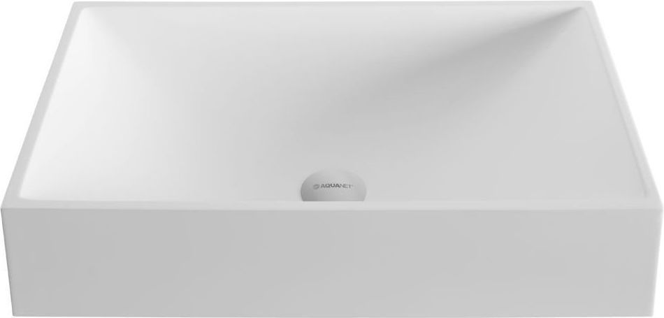 Раковина накладная Aquanet Bliss Square V42 580x360, глянцевая