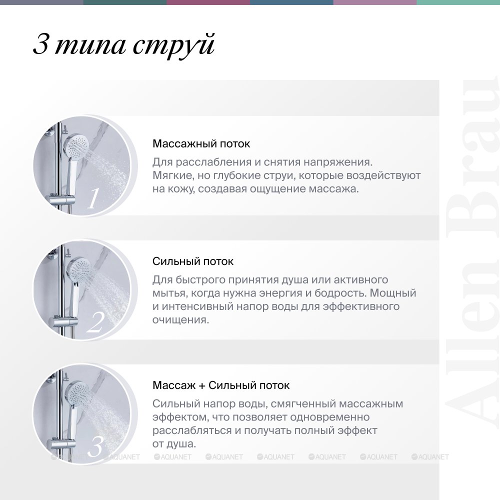 Душевая стойка Allen Brau Priority 5.31T10-MG графит браш